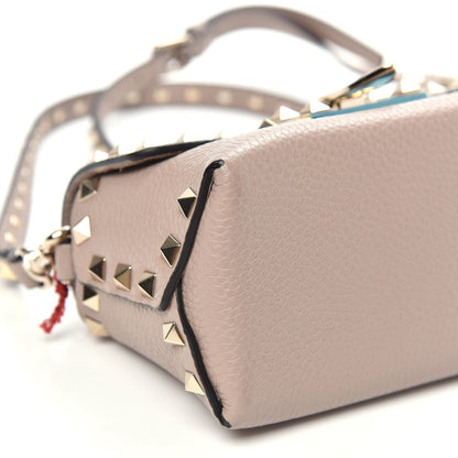 Valentino Garavani Pebbled Calfskin Mini Rockstud Crossbody Bag Poudre 7 of 8