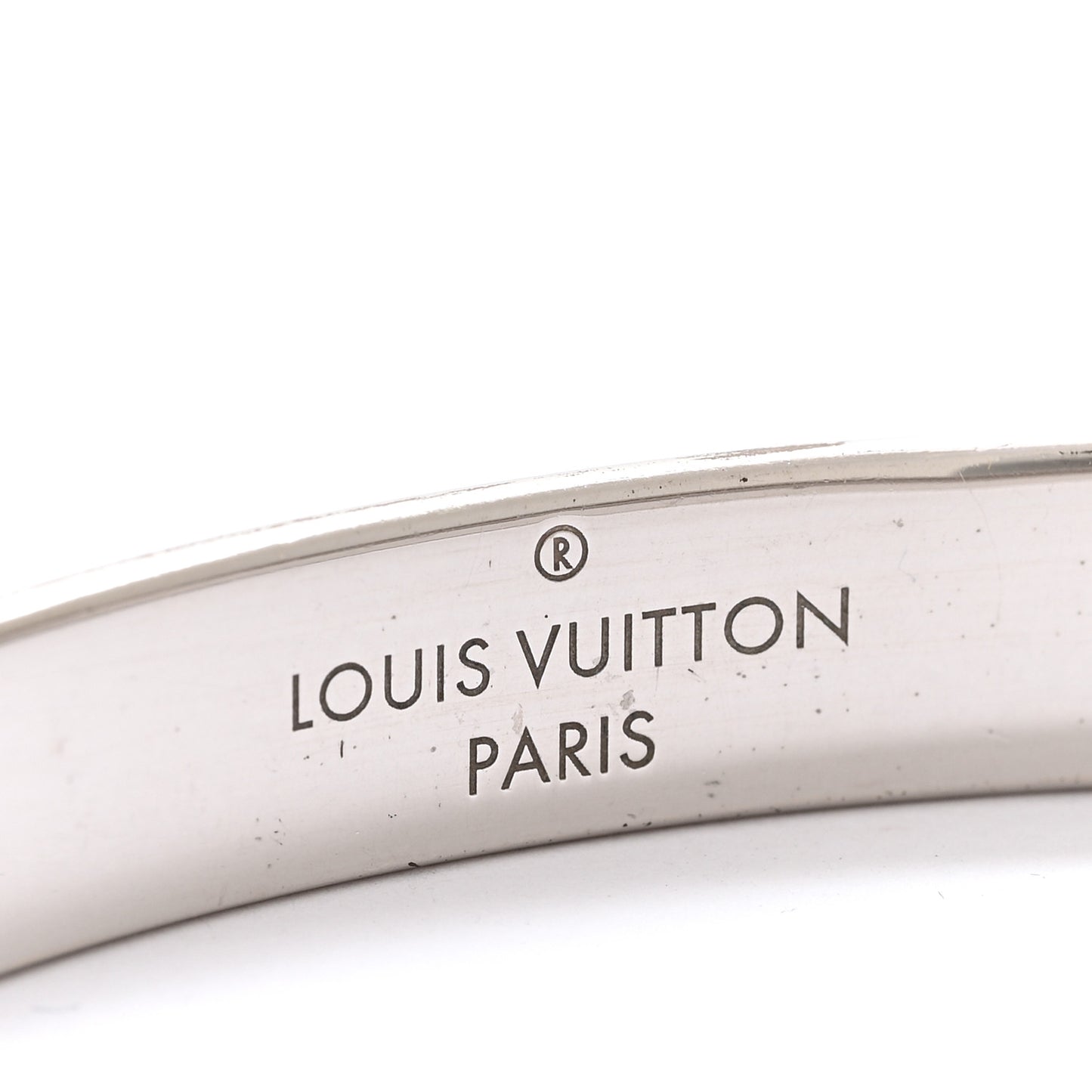 Brass Palladium Plated Nanogram Cuff M Silver