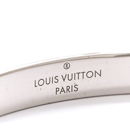 Louis Vuitton Brass Palladium Plated Nanogram Cuff M Silver 4 of 7