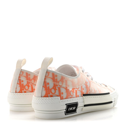 Christian Dior Technical Canvas Oblique Mens B23 Low Top Sneakers 44 White Orange 5 of 9
