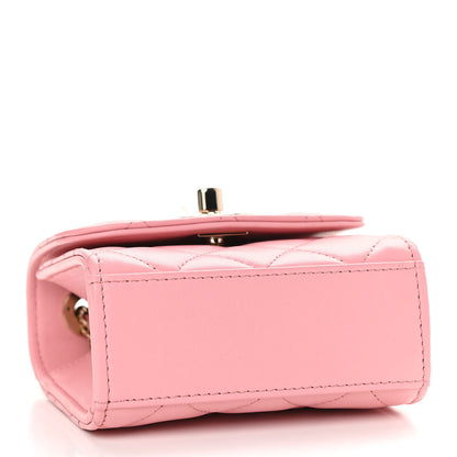 Chanel Lambskin Quilted Mini Trendy CC Clutch With Chain Pink 4 of 10