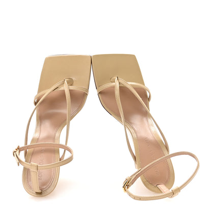 Bottega Veneta Lambskin Stretch Lounge Wedge Sandals 35 Cane Sugar 2 of 8