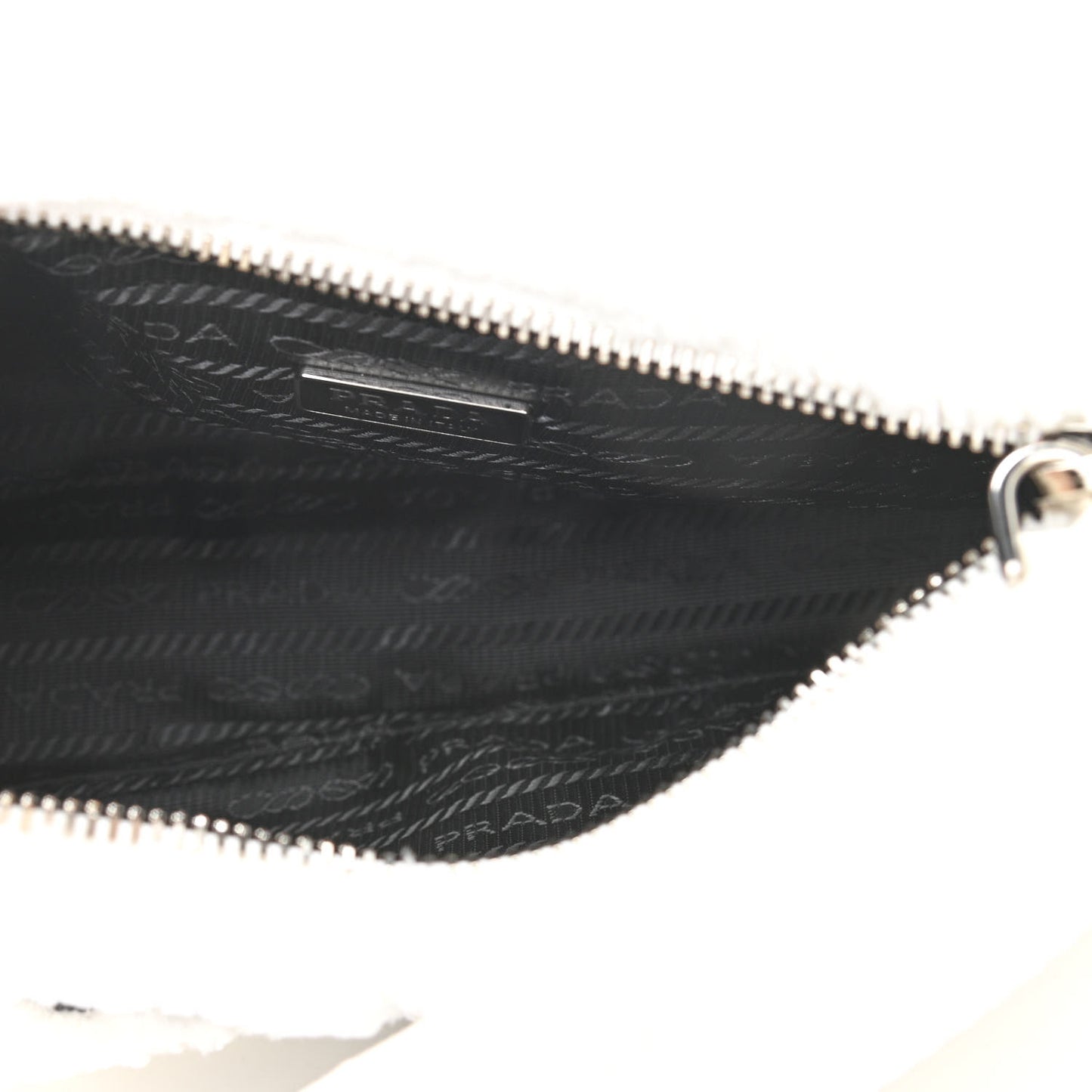 Terry Cloth Mini Re-Edition 2000 Bag White Black