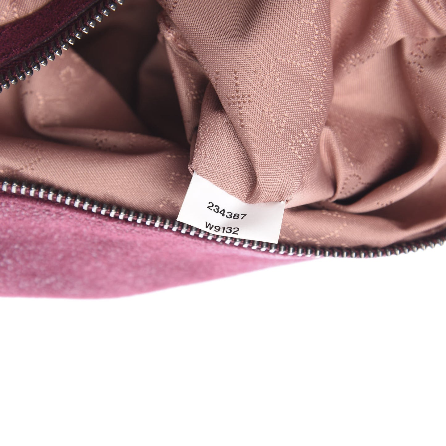 Shaggy Deer Falabella Fold Over Tote Burgundy