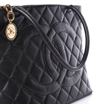 Chanel Caviar Quilted Medallion Tote Black 18 of 20