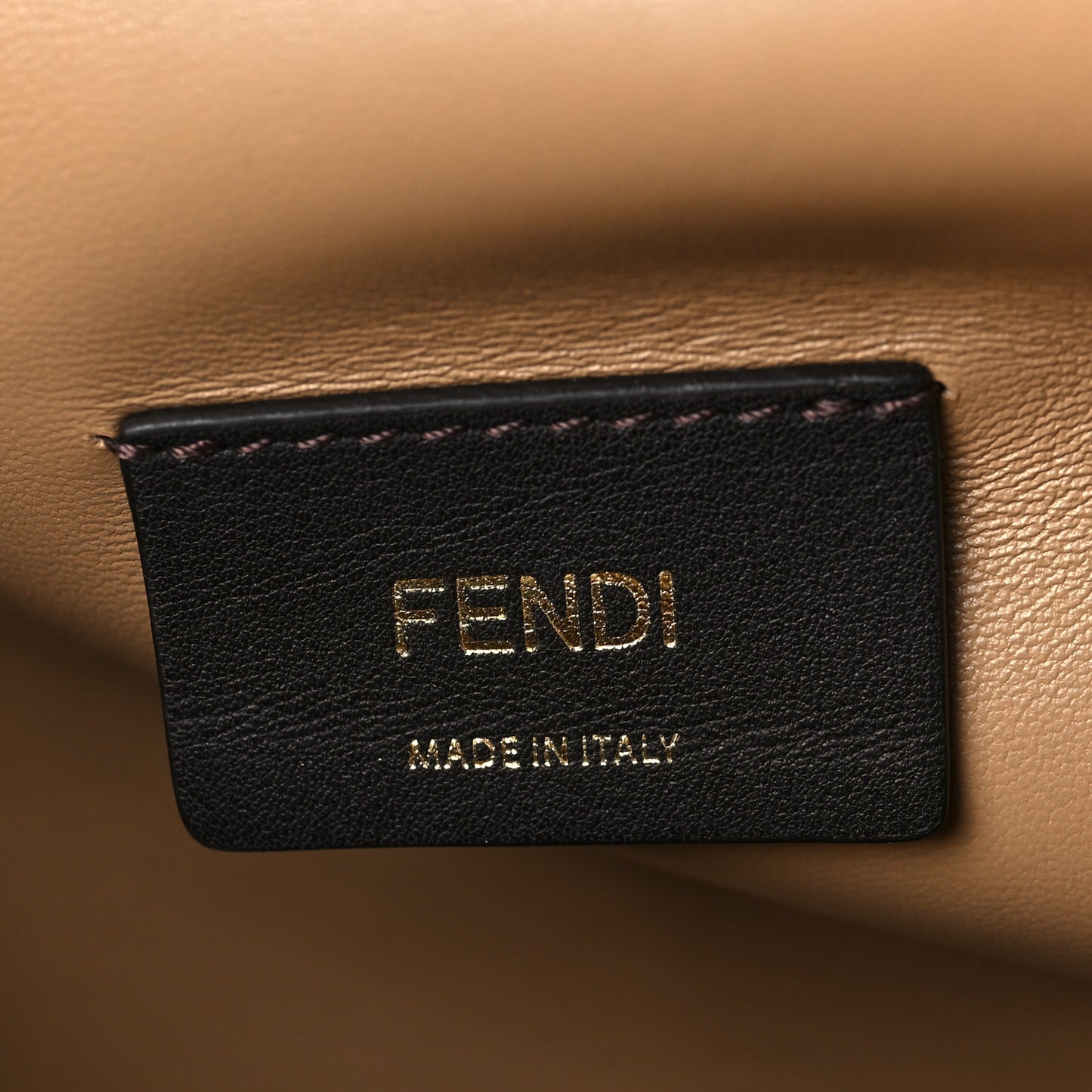 Flannel Karligraphy Embroidered Medium Fendi First Camel