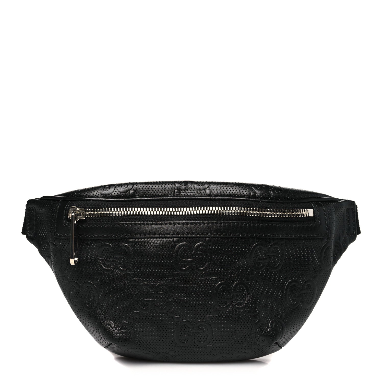 Gucci Calfskin GG Tennis Embossed Belt Bag Black 1 of 11