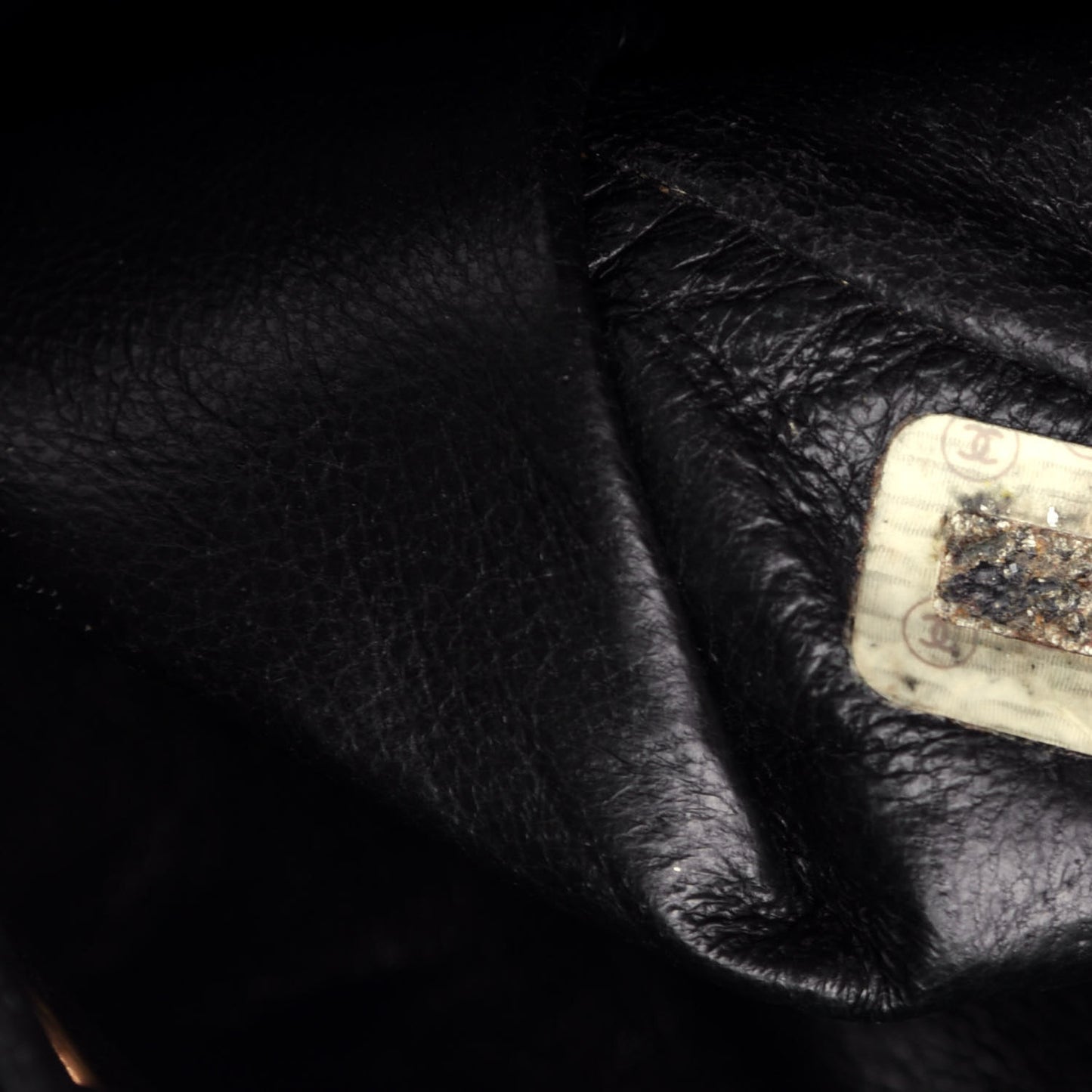 Lambskin Quilted Drawstring Backpack Black