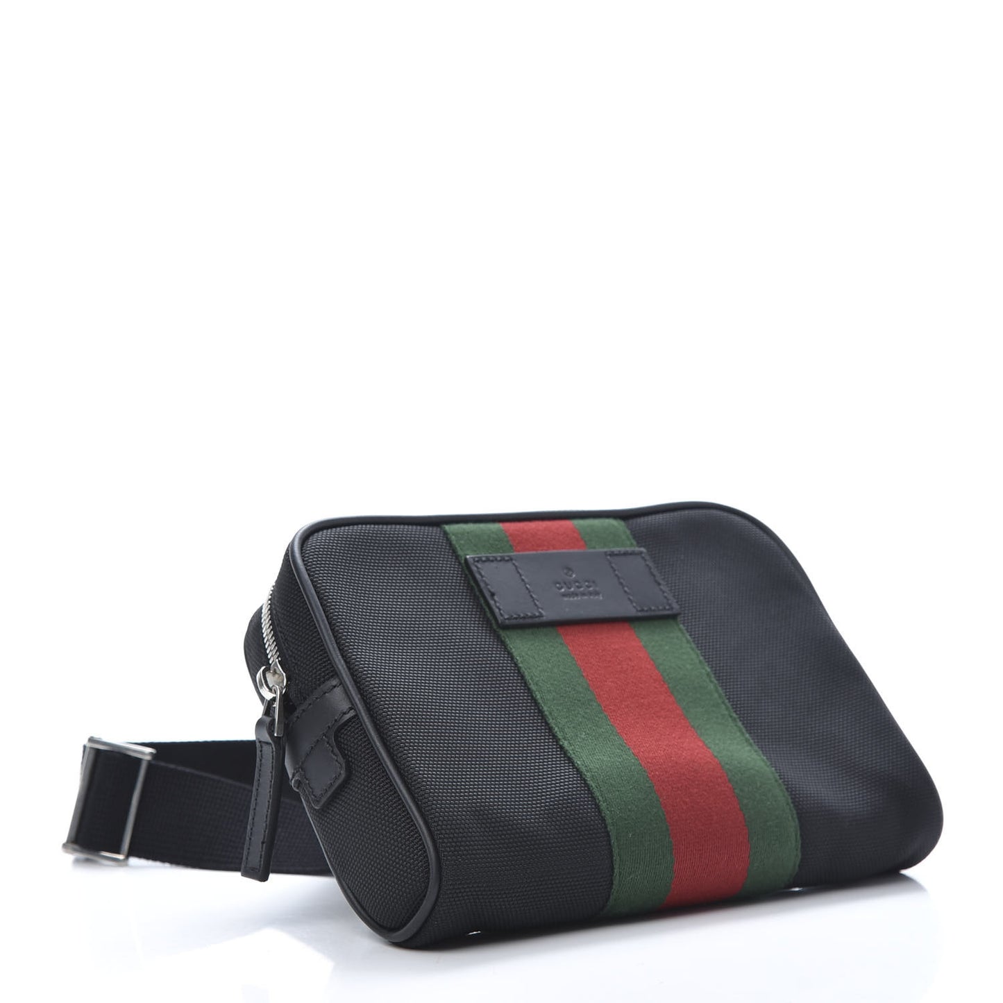 Canvas Web Slim Belt Bag Black