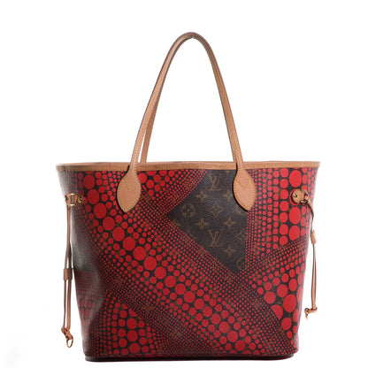 Louis Vuitton Monogram Kusama Waves Neverfull MM Red 1 of 7