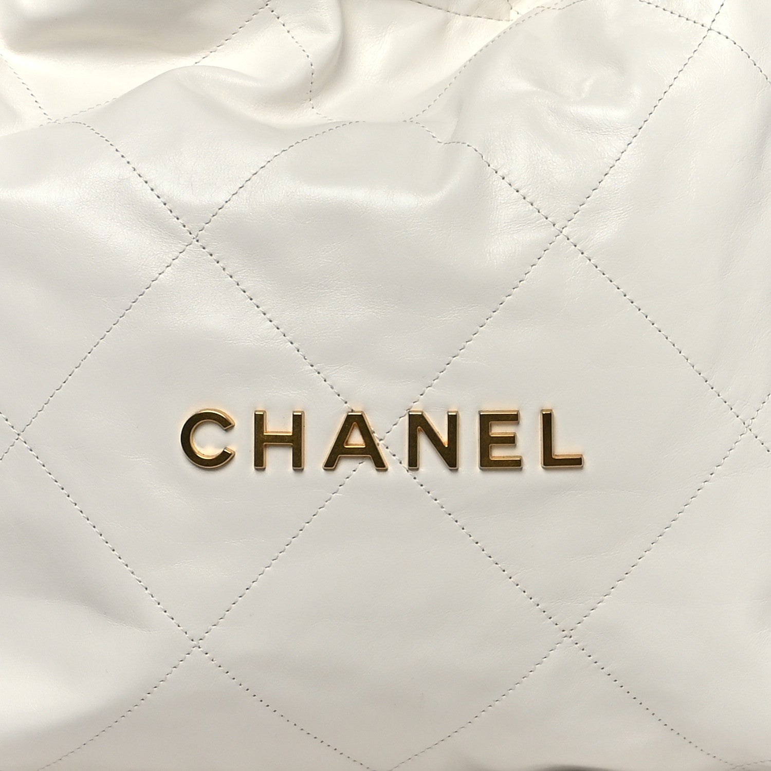 Chanel Shiny Calfskin Quilted Chanel 22 White 10 of 12
