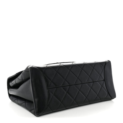 Chanel Lambskin Quilted Large Trendy Spirit Top Handle Bag Black 4 of 10