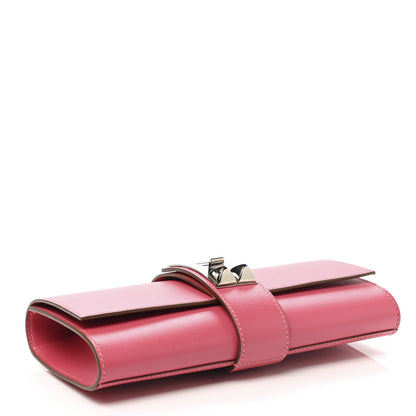 Hermes Tadelakt Medor 23 Clutch Rose Lipstick 4 of 6