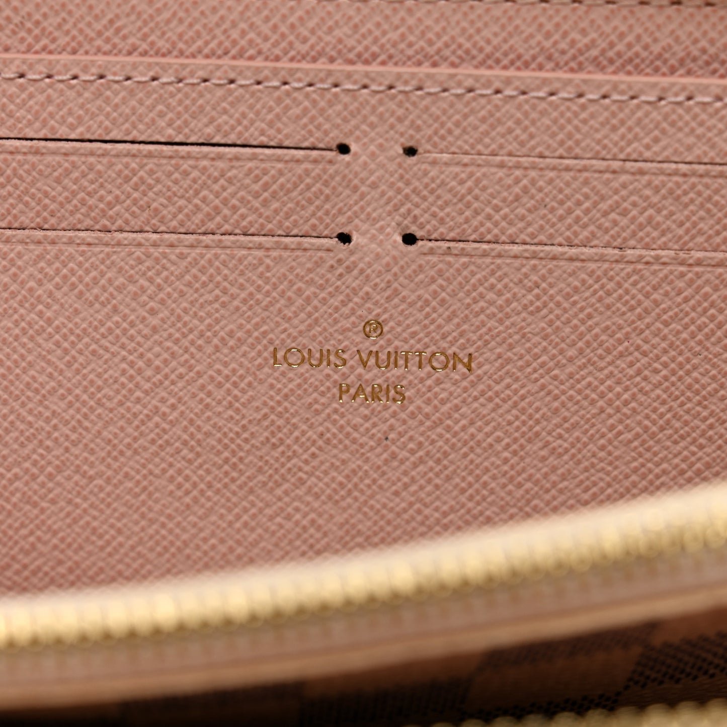 Damier Azur Clemence Wallet Rose Ballerine