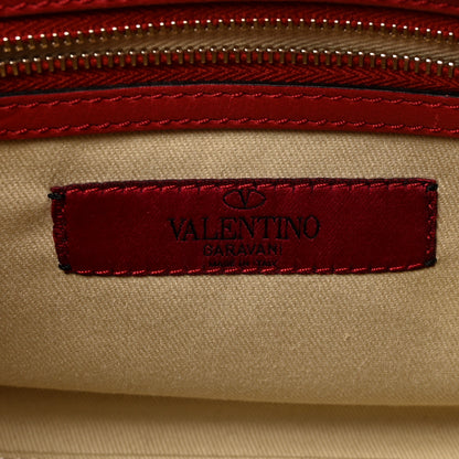 Valentino Garavani Vitello Small Rockstud Double Handle Tote Rosso Valentino 6 of 9