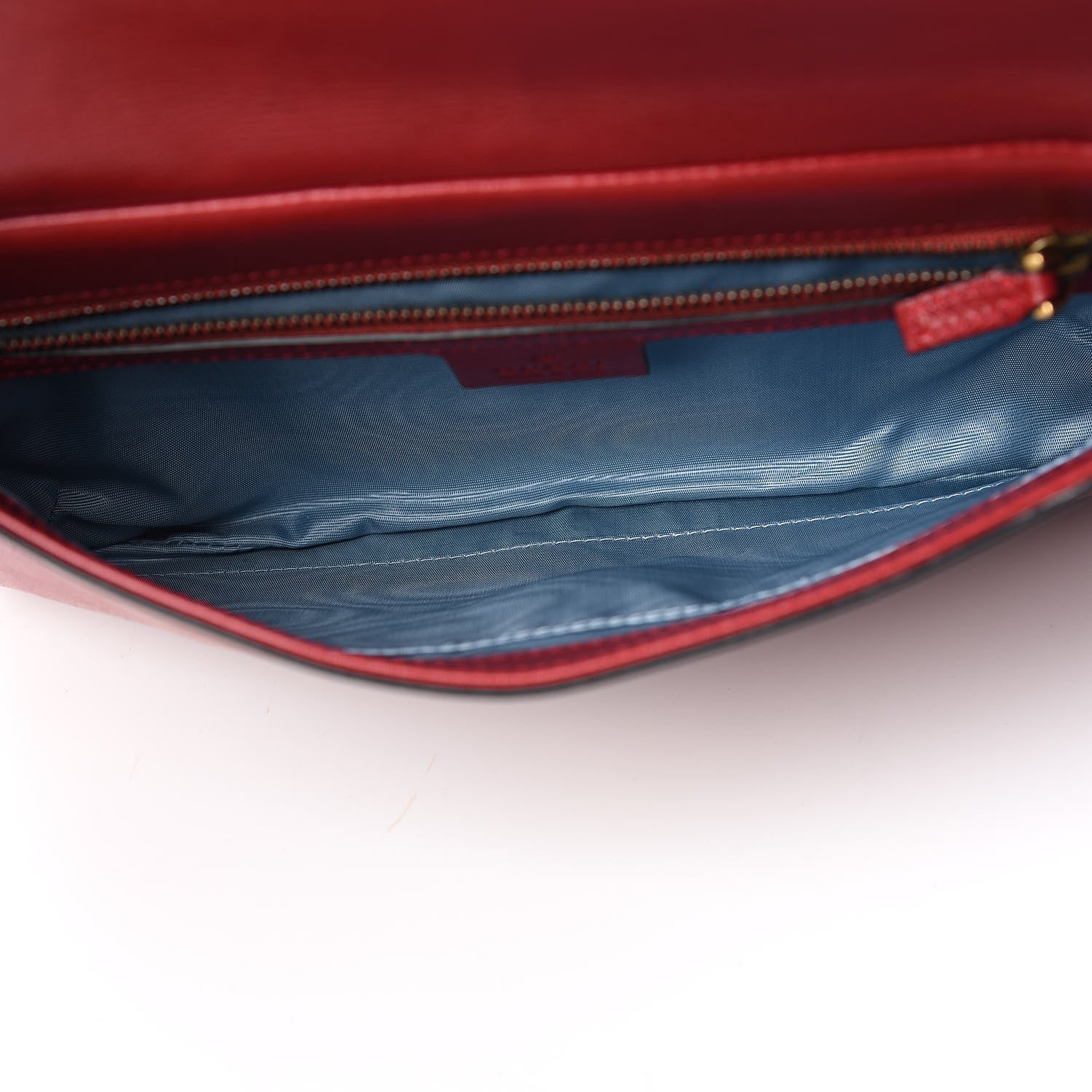 Gucci Calfskin Diagonal GG Medium Thiara Double Envelope Shoulder Bag Black Red 5 of 12