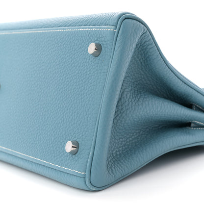 Hermes Taurillon Clemence Shoulder Kelly 42 Blue Jean 10 of 12
