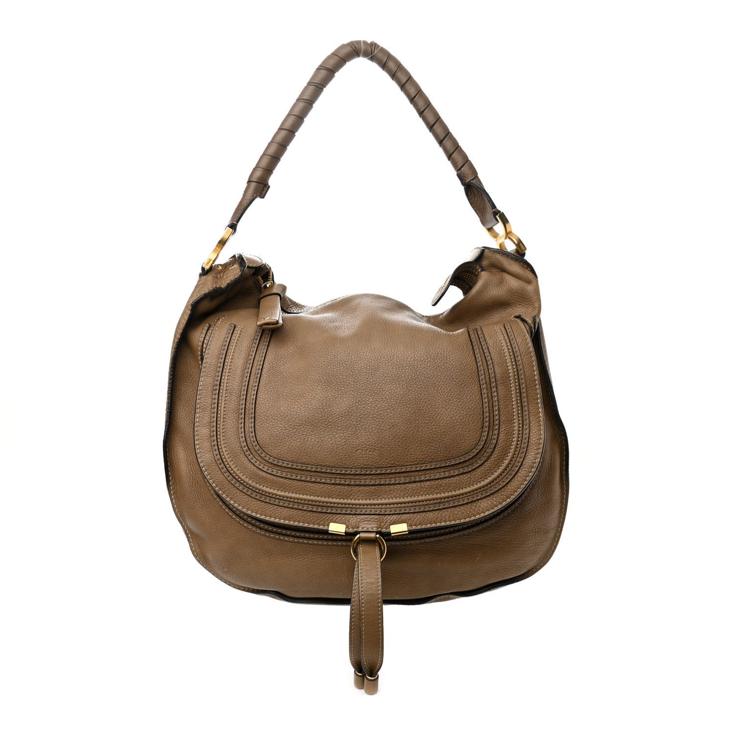 Calfskin Large Marcie Hobo Nut