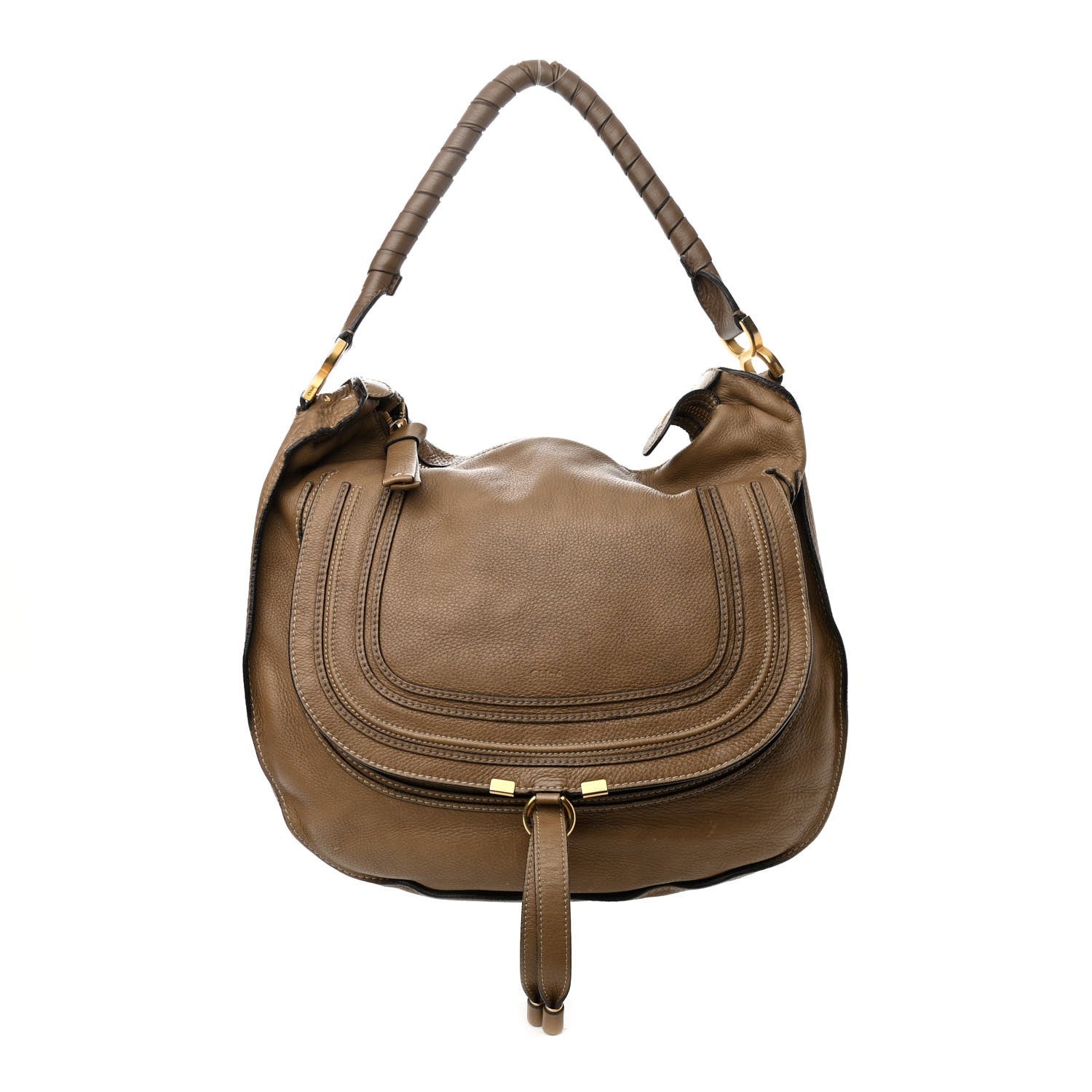 Chloe Calfskin Large Marcie Hobo Nut 1 of 12