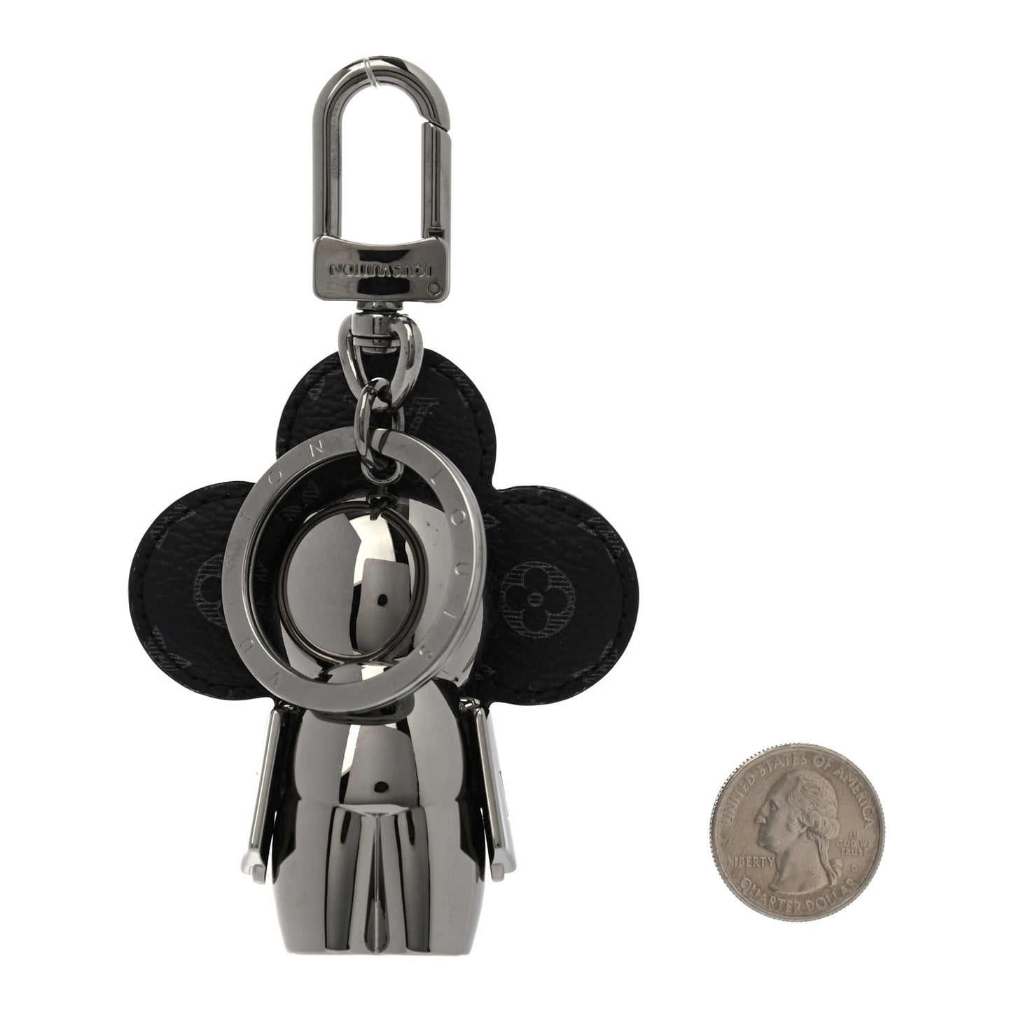Monogram Eclipse Vivienne Bag Charm Key Holder Gray