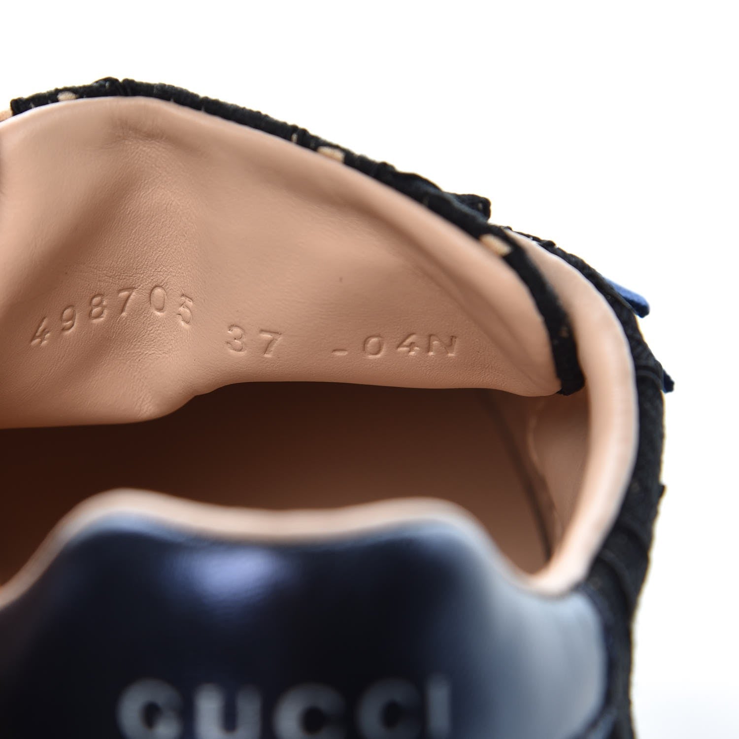 Gucci Lace Crystal Sylvie Web Flower Leaf Womens Ace Sneakers 37 Black Tan Beige 7 of 10
