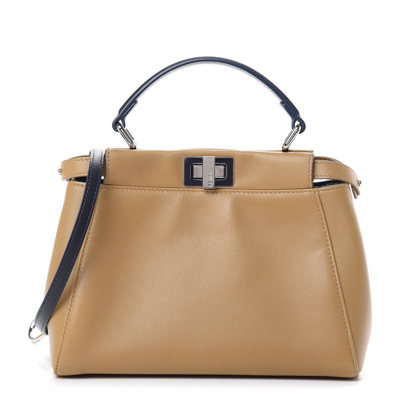 Nappa Colorblock Mini Peekaboo Iconic Satchel Cuoio Oceano Multicolor