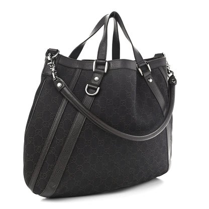 Gucci Monogram Medium Abbey Convertible Tote Dark Brown 3 of 14