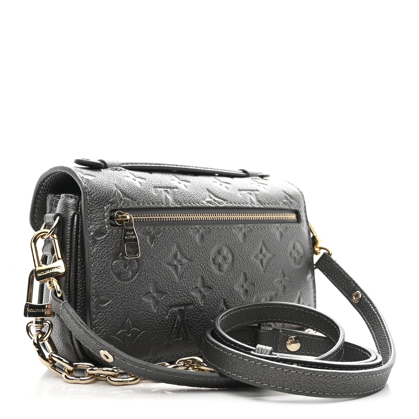 Shimmery Empreinte LV Ski Pochette Metis East West Gun Metal