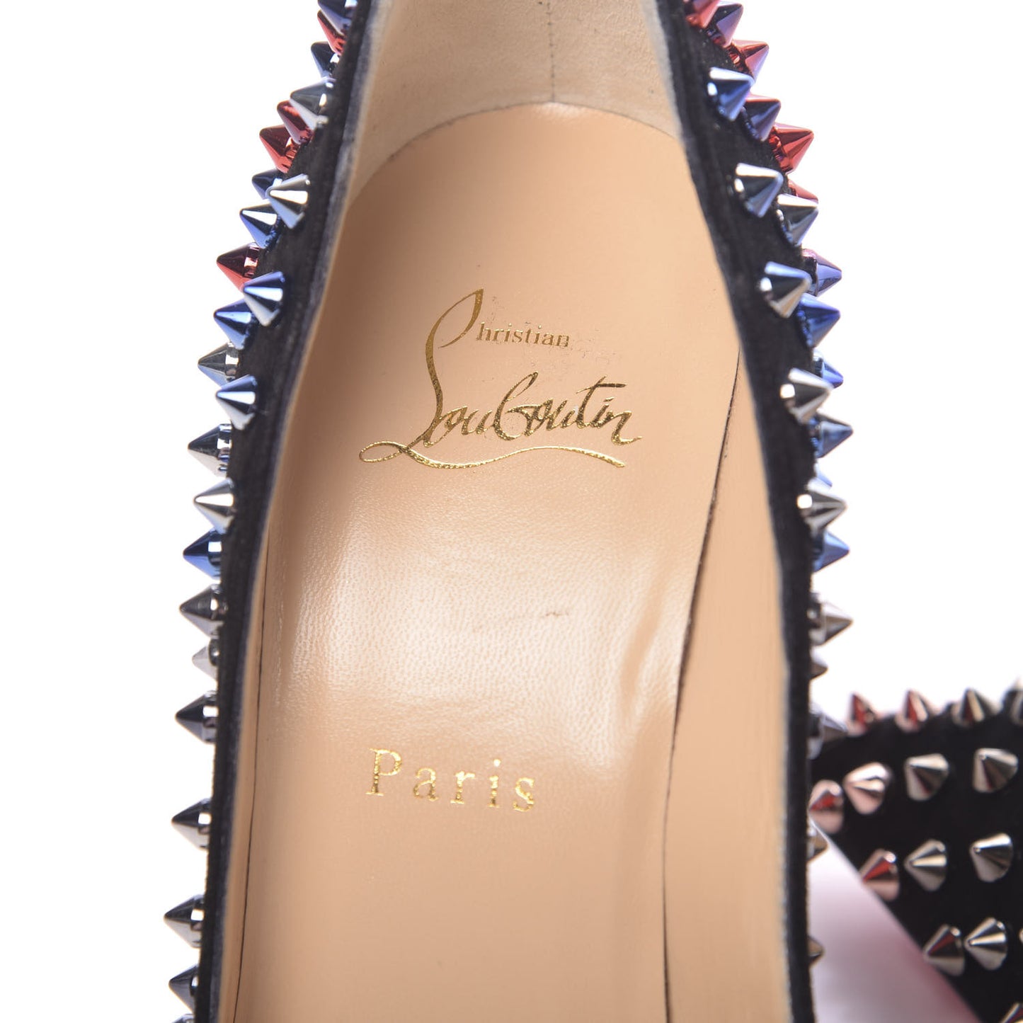 Suede Follies Spikes 100 Pumps 37 Black