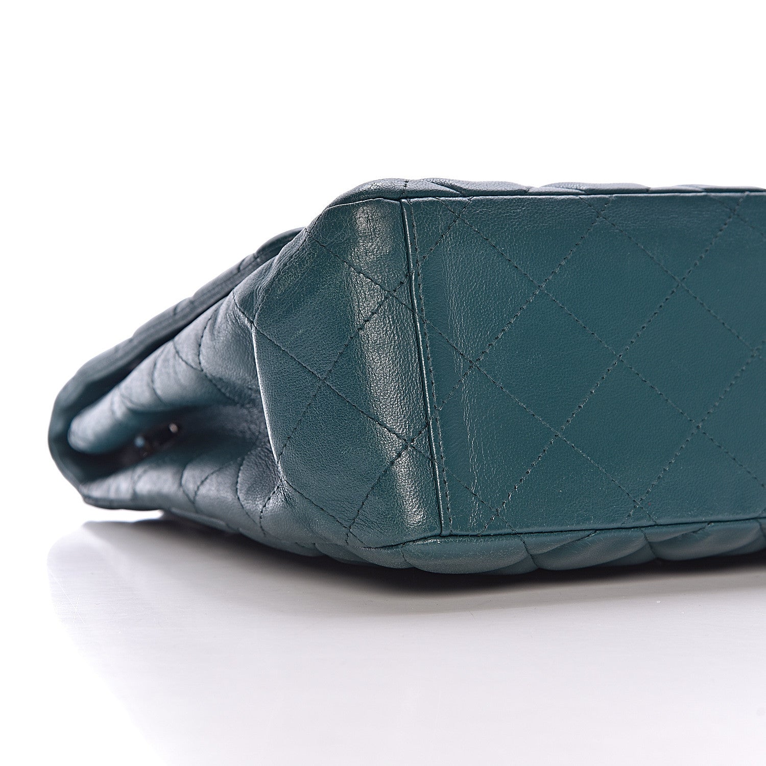 Chanel Lambskin Quilted Maxi Single Flap Turquoise 13 of 18