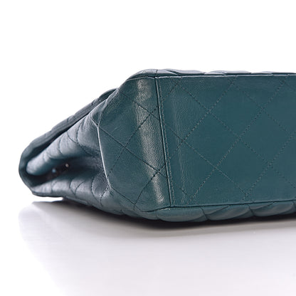 Chanel Lambskin Quilted Maxi Single Flap Turquoise 13 of 18