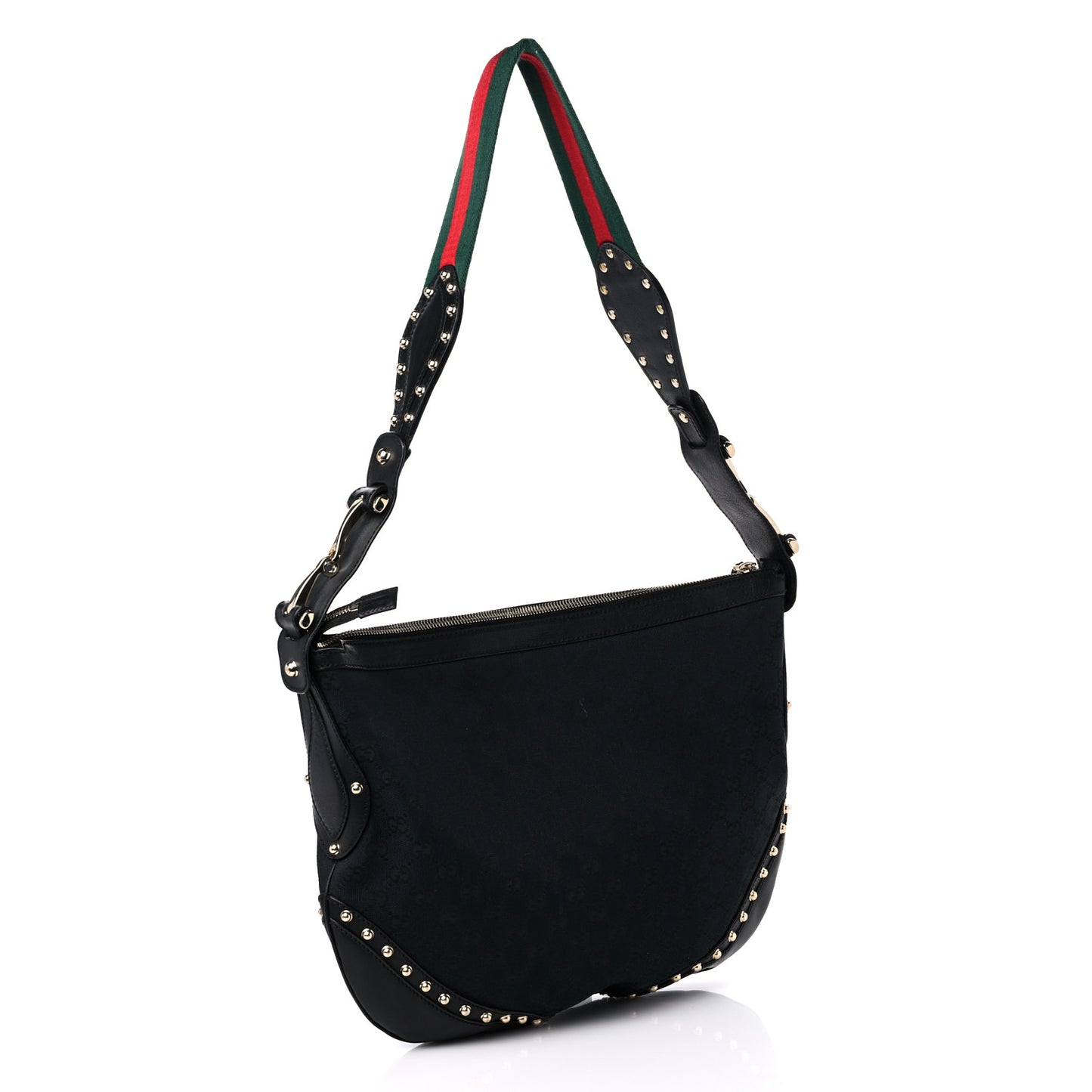 Monogram Pelham Studded Shoulder Bag Black