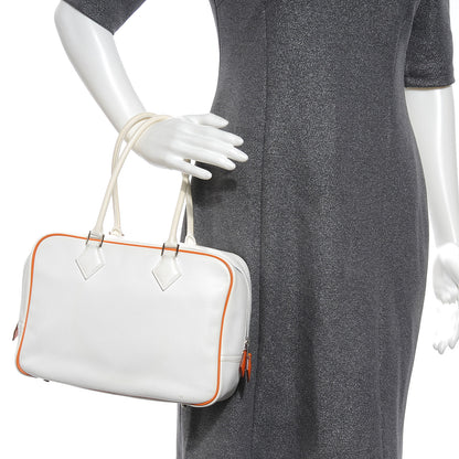 Hermes Epsom Bi Color Plume 28 Blanc Potiron 2 of 8