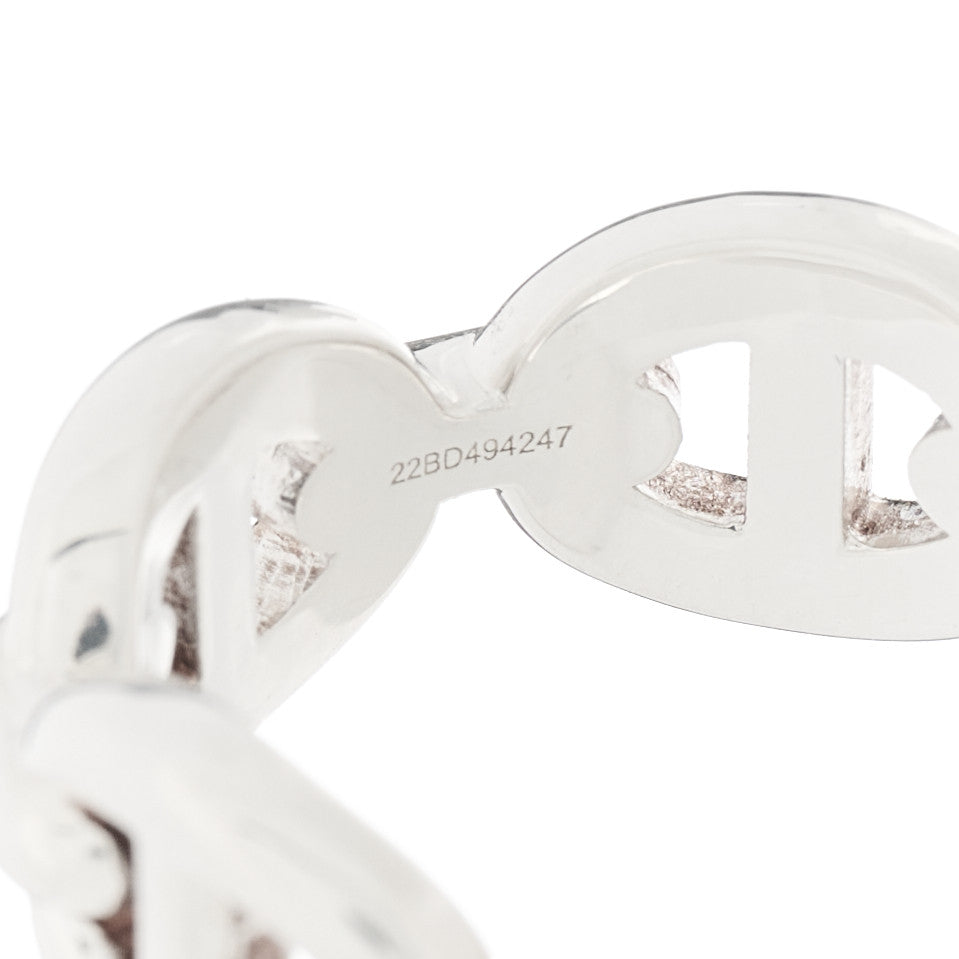 Hermes Sterling Silver PM Chaine d'Ancre Enchainee Band Ring 49 4.75 6 of 7