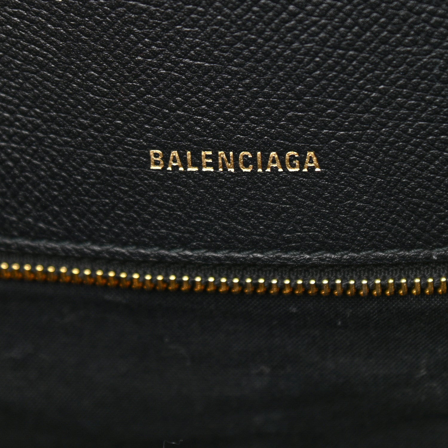 Balenciaga Signature Grained Calfskin Logo M Ville Top Handle Bag Black 8 of 12