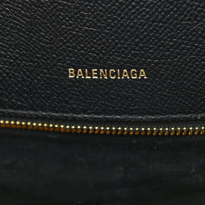 Balenciaga Signature Grained Calfskin Logo M Ville Top Handle Bag Black 8 of 12