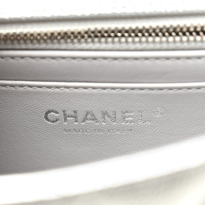 Chanel Metallic Caviar Quilted Medium CC Slide Flap Silver Silver 6 of 11