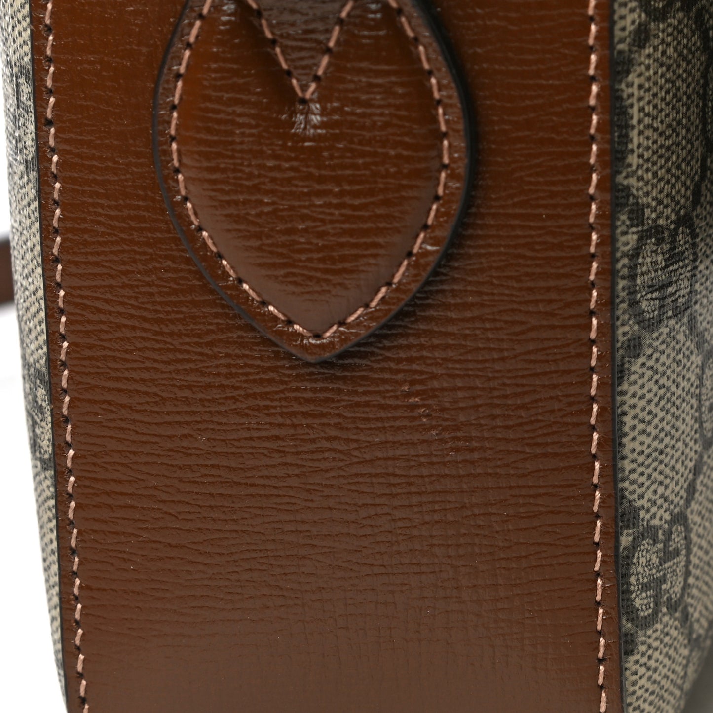 GG Supreme Monogram Small Horsebit 1955 Shoulder Bag Beige Brown Sugar