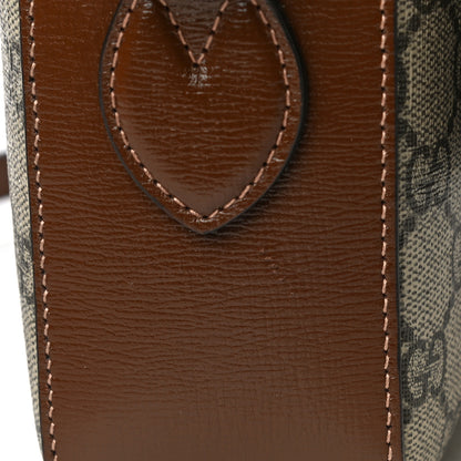 Gucci GG Supreme Monogram Small Horsebit 1955 Shoulder Bag Beige Brown Sugar 21 of 22