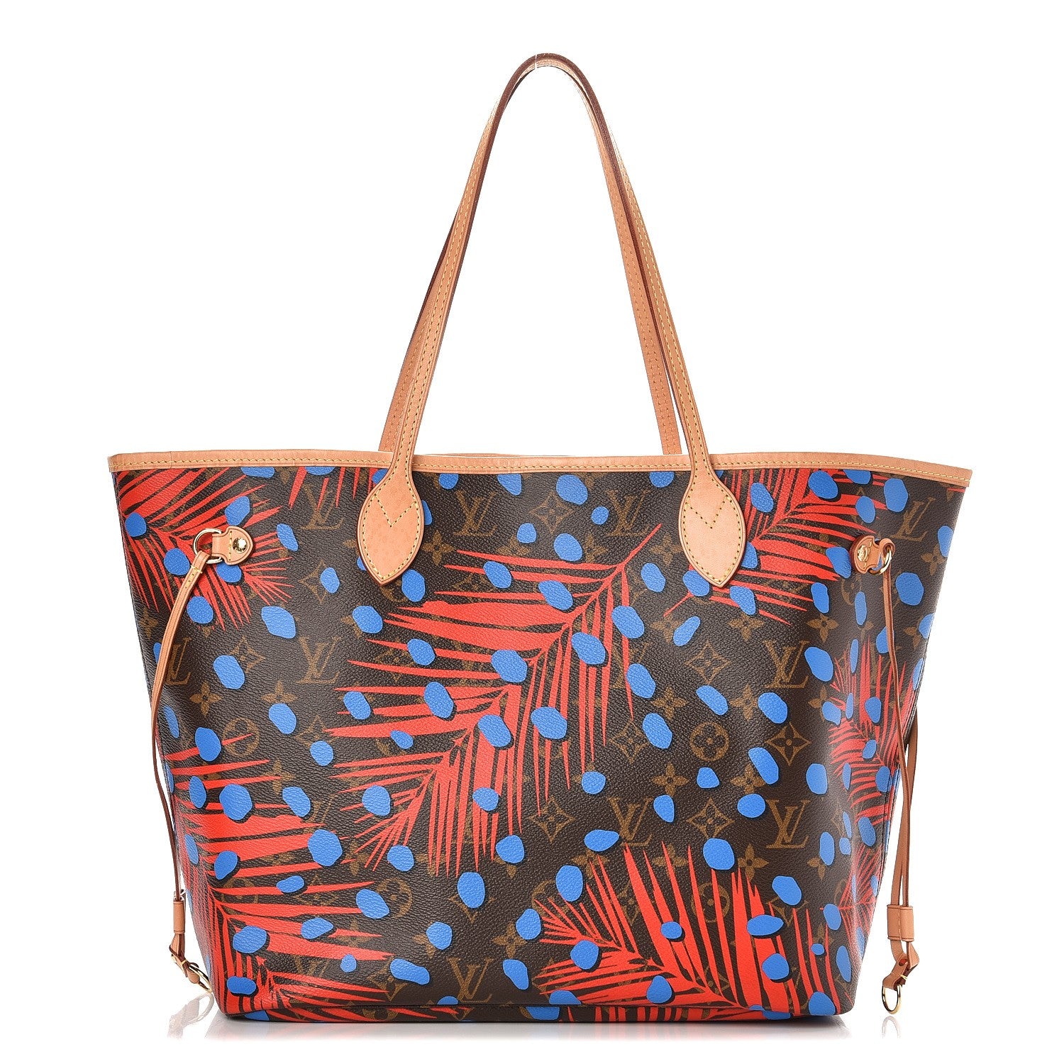 Louis Vuitton Monogram Jungle Dots Neo Neverfull MM Coquelicot Denim 1 of 9