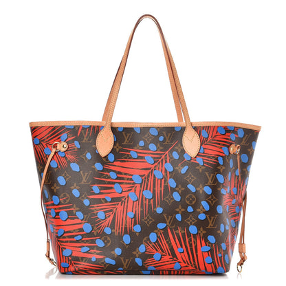 Louis Vuitton Monogram Jungle Dots Neo Neverfull MM Coquelicot Denim 1 of 9