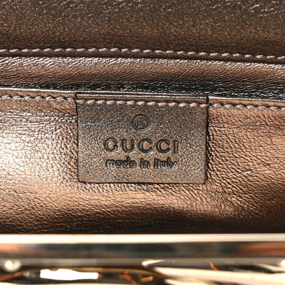 Gucci Calfskin Britt Clutch Pewter 6 of 7