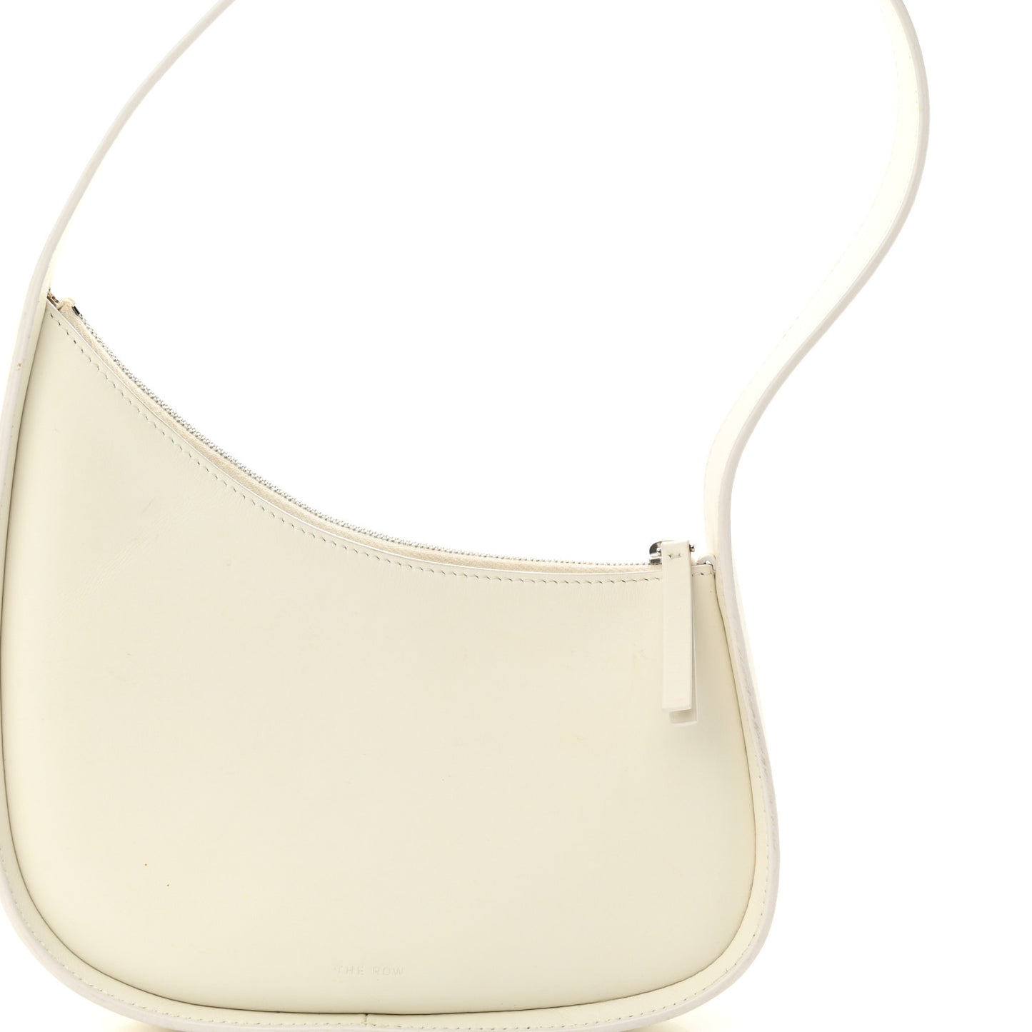 Smooth Calfskin Half Moon Shoulder Bag New Ivory