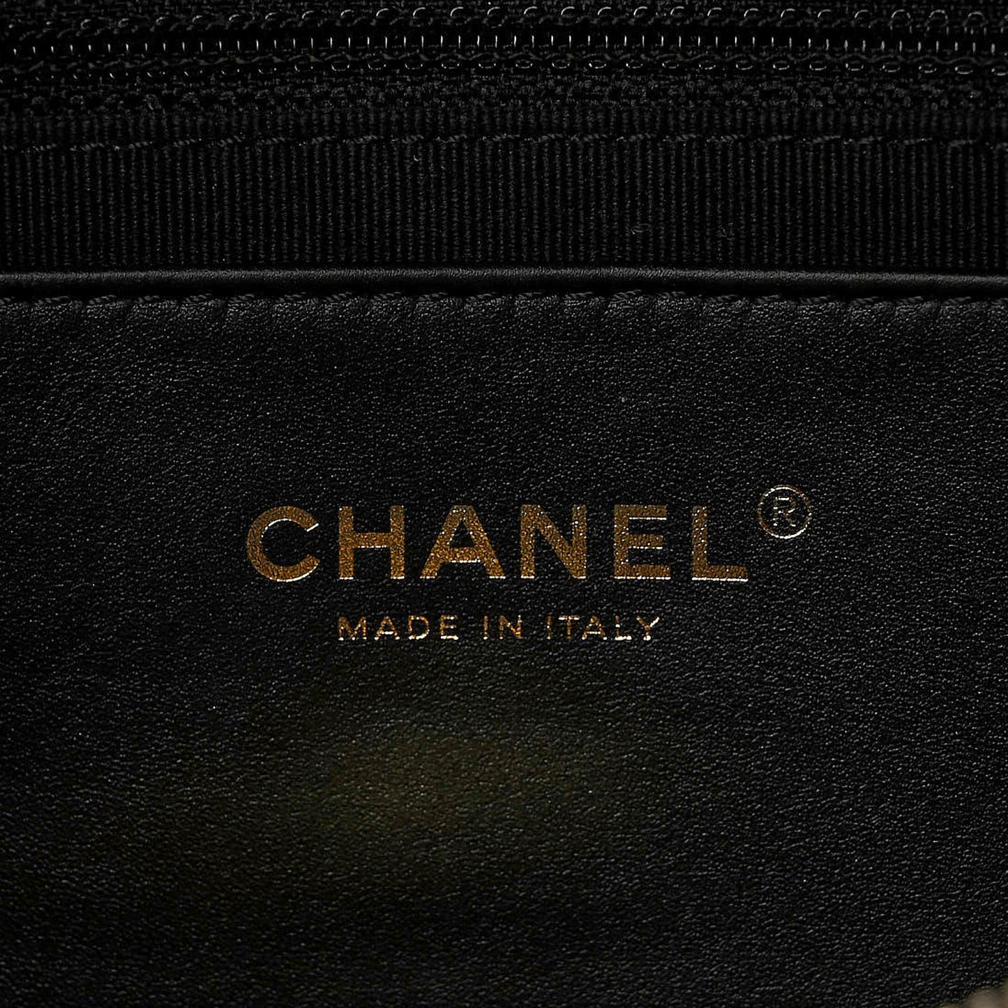Lambskin Quilted Logo Letter Waist Bag Black