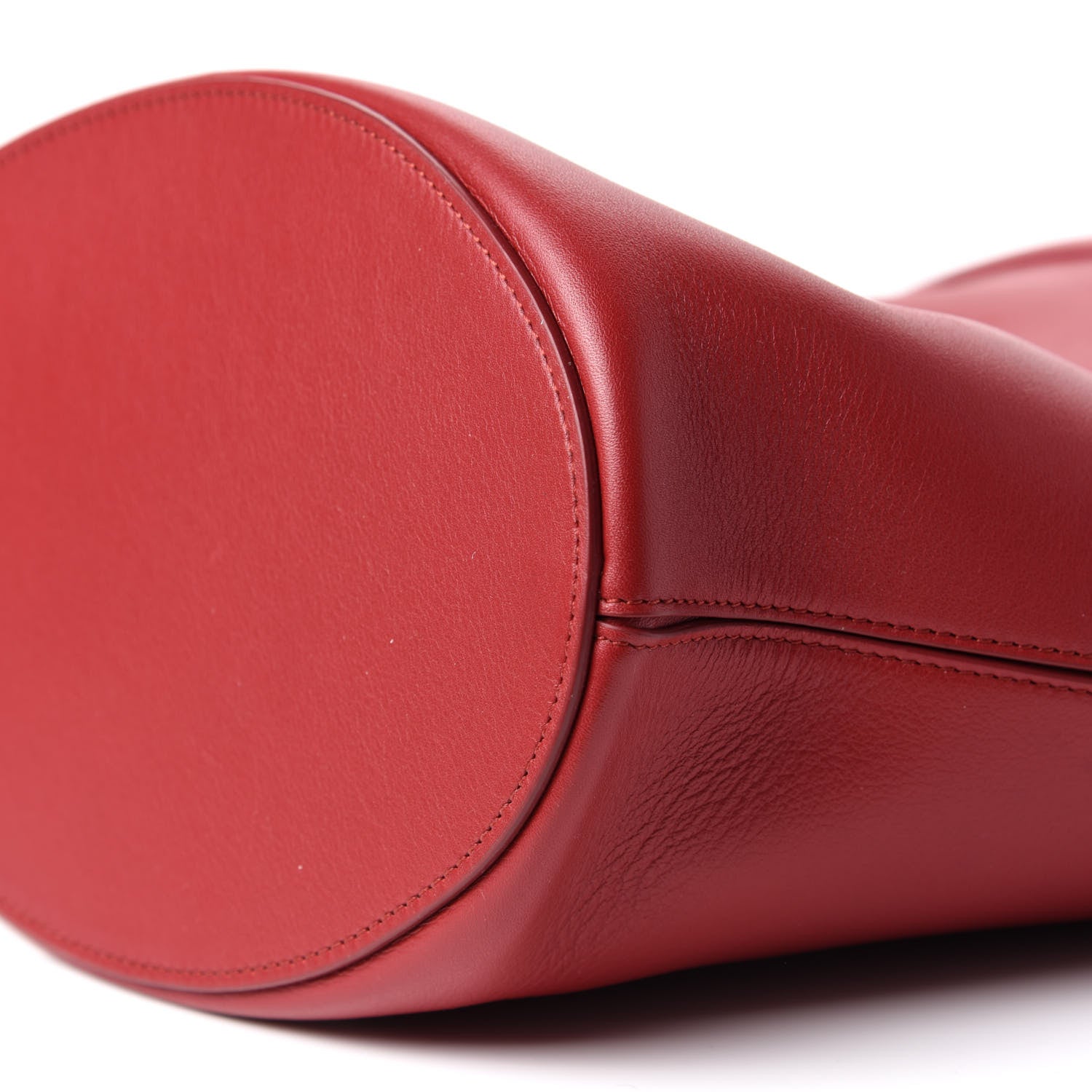 Celine Smooth Calfskin Clasp Bucket Bag Red 8 of 8