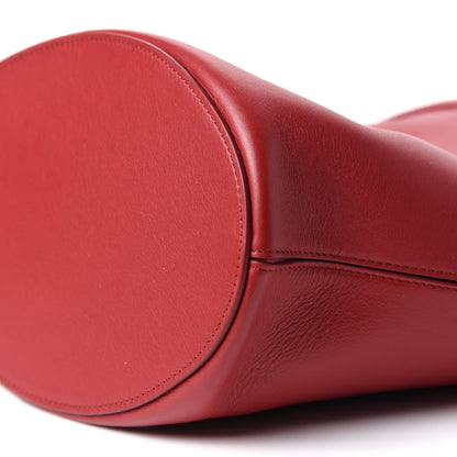 Celine Smooth Calfskin Clasp Bucket Bag Red 8 of 8