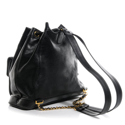 Chanel Caviar Drawstring Backpack Bag Black 4 of 9