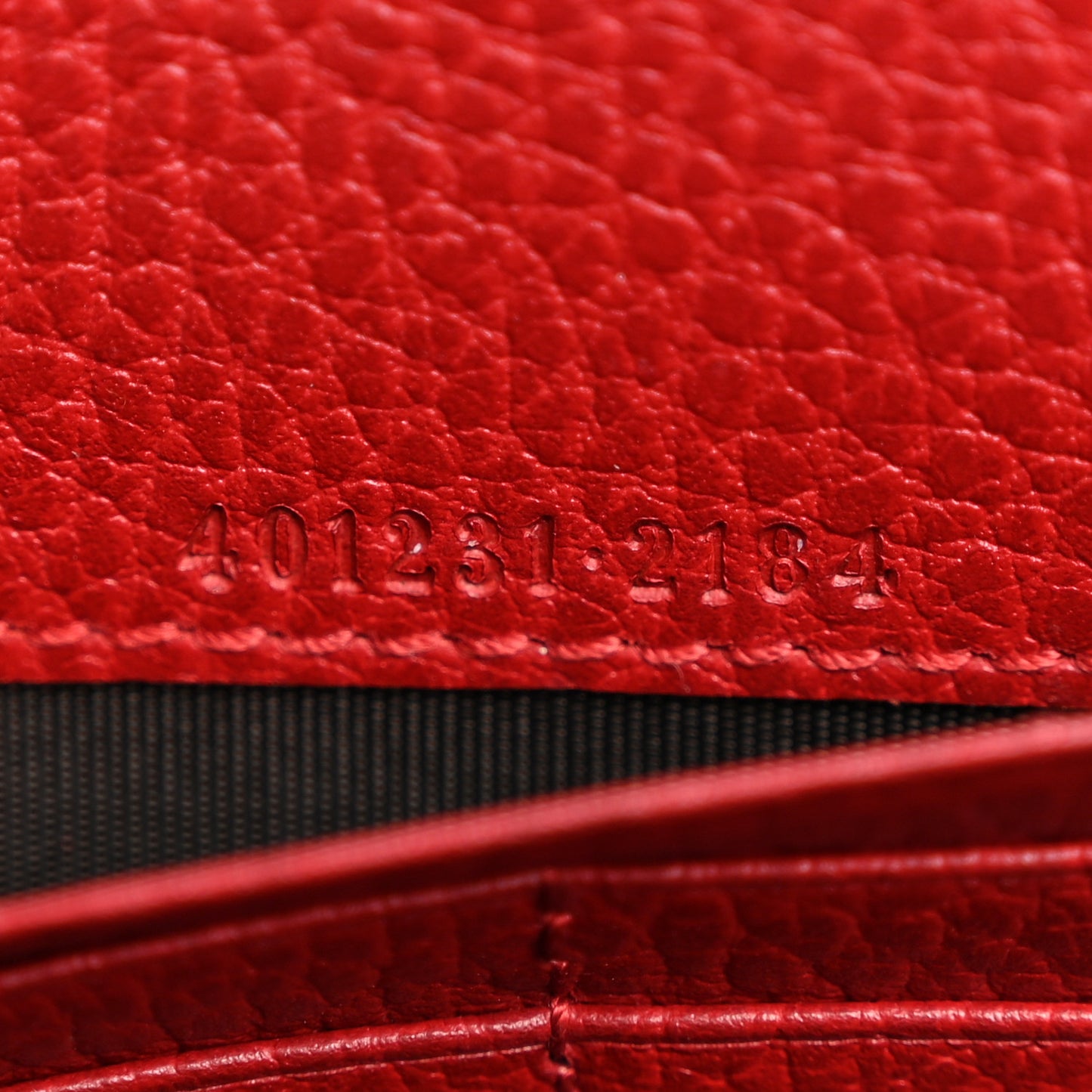 Calfskin Mini Dionysus Chain Wallet Hibiscus Red
