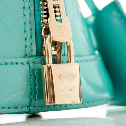 Louis Vuitton Vernis Alma BB Blue Lagon 8 of 8