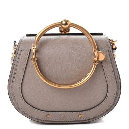 Chloe Calfskin Suede Small Nile Bracelet Bag Motty Grey 1 of 9